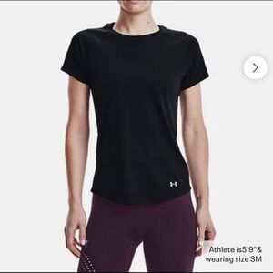 Under Armour Open Back Fitted Running Tee size Medium